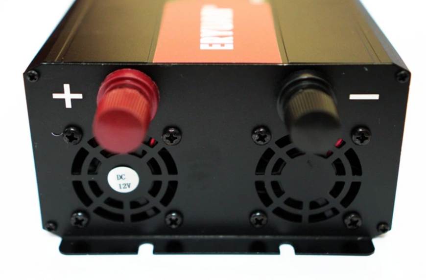 Інвертор чистий синус 12V 220V 5000W з LCD і вольтметром, перетворювач напруги з вентилятором 57270 фото